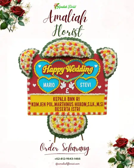 Papan Bunga Pernikahan Bangsal